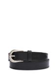 Black leather women's belt PASDS-0303-99(W26)