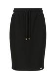 Black pencil skirt with ties SPCDT-0059A-99(W24)