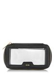 Small black transparent women's cosmetic bag TOREC-0901-99(W24)