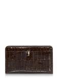 Brown croco women's wallet POREC-0353A-90(Z25)