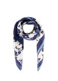 Blue floral women's scarf SZADT-0190-7P(W26)