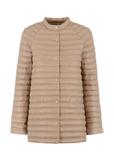 Beige quilted jacket for women KURDT-0428-81(W23)