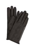 Women's leather gloves with zipper REKDS-0003-90(Z24)