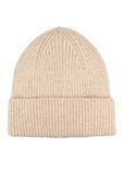 Beige women's cap with wool CZADT-0218-1B(Z26)