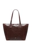 Women's brown leather shopper bag TORES-0939F-1H(W26)