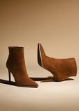 Brown suede high heel ankle boots BUTYD-1207-88(Z25)