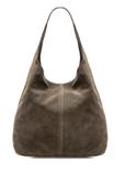 Women's suede shopper bag khaki TORES-1177-57(Z25)