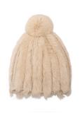 Cream fur hat for women CZADF-0034-16(Z26)