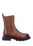 Cognac leather women's Chelsea boots BUTYD-1092-1F(Z26)