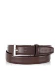 Brown leather men's belt PASMS-0244-89(Z24)