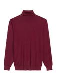 Maroon men's turtleneck sweater SWEMT-0095B-49(Z25)
