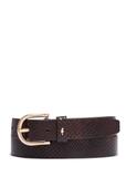 Brown leather women's belt PASDS-0333-1P(Z26)