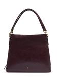 Burgundy leather women's shopper bag TORES-0636-4D(Z26)
