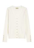 Cream women's cardigan with buttons KARDT-0044A-12(Z25)