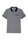 Navy blue men's polo shirt POLMT-0068-7E(W26)