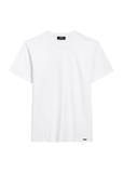 Men's white mercerized cotton T-shirt TSHMT-0135-11(Z25)