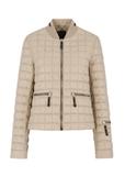 Beige insulated quilted jacket for women KURDT-0505-81(W24)