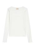 White Women's Long Sleeve Blouse LSLDT-0051-12(Z25)