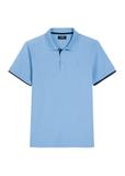 Blue cotton polo shirt POLMT-0045B-7B(W26)