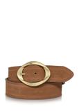 Brown suede women's belt PASDS-0318-1H(Z26)