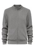 Men's gray zippered sweater SWEMT-0137-91(Z24)