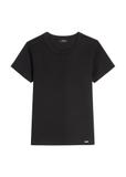 Black cotton women's t-shirt TSHDT-0144-99(Z26)