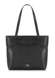 Black leather shopper bag TORES-0980-99(W24)