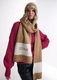 Beige women's scarf with OCHNIK logo SZADT-0125A-81(Z24)