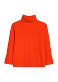 Women's orange wool-blend turtleneck SWEDT-0249-30(Z25)