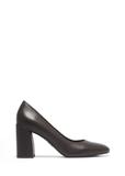 Women's dark brown leather pumps BUTYD-1307-1I(Z26)