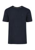 Navy blue men's cotton T-shirt TSHMT-0100-69(W25)