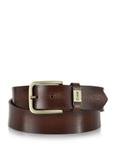 Brown leather men's belt PASMS-0129C-89(W24)