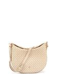 Cream braided leather messenger bag TORES-1109-12(W25)