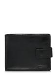 Men's black leather clasp wallet PORMS-0553-99(W24)