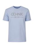 Men's blue T-shirt with logo TSHMT-0095-62(W24)