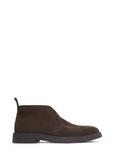 Men's suede ankle boots in dark brown BUTYM-0575-1I(Z26)