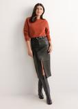 Women's cotton sweatshirt in ginger color BLZDT-0123-3D(Z26)