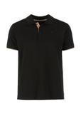 Men's black polo shirt POLMT-0045A-99(W24)