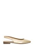 Women's gold ballet flats without a heel BUTYD-1246-2X(W26)