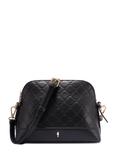 Black women's handbag with monogram TOREC-1180-9P(W26)