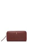 Dark red leather women's wallet PORES-0985-4C(W26)