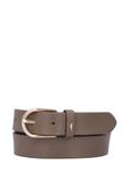 Dark beige leather women's belt PASDS-0345-1K(Z26)
