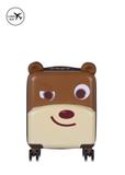 Small teddy bear suitcase on wheels WALAB-0080-79-20(W25)