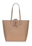 Beige women's shopper bag TOREC-0937-81(W24)