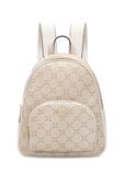 Cream women's backpack with monogram TOREC-1026-0P(W26)