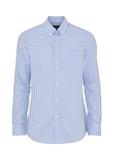 Blue men's fine check shirt KOSMT-0277-62(W24)