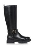 Women's black leather boots BUTYD-1011-99(Z23)