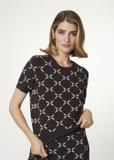 Women's blouse with brand graphic symbol BLUDT-0135-89(Z21)