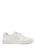 Men's leather sneakers in white BUTYM-0484-0B(W26)