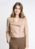 Beige leather women's ramon jacket KURDS-0353-1191(W22)